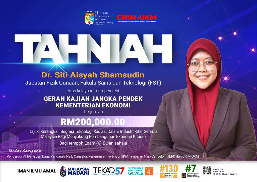 Poster Tahniah Dr. Siti Aisyah Shamsudin